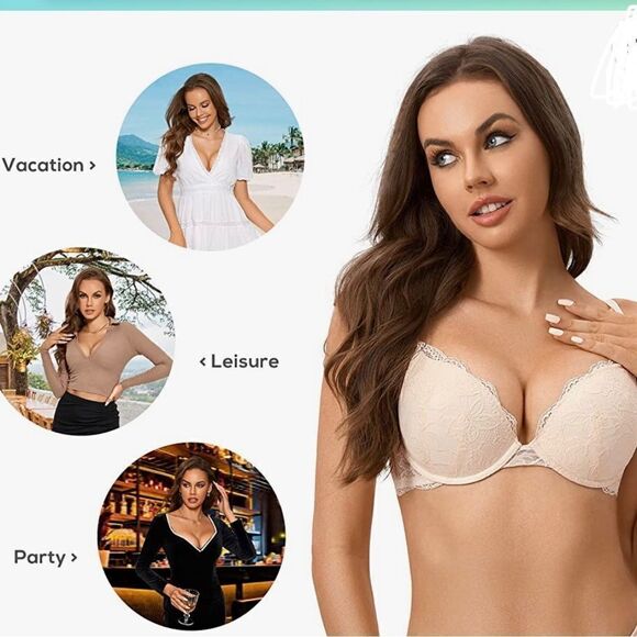 NWT DOBREVA ivory deep plunge - Picture 2 of 6